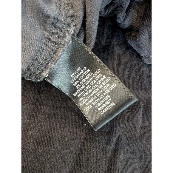 Sanctuary Mia Trooper Black Corduroy Cargo Jogger Pants Size Medium Grunge Boho - Picture 10 of 11